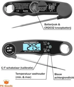 Merkloos PK Goods BBQ Thermometer- BBQ Accesoires -Draadloze Thermometer- Kernthermometer - Waterdicht- Vleesthermometer -Bol Waterkoker Winkel 1024x1200