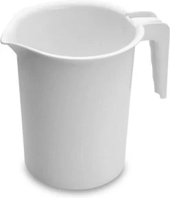Merkloos Mengbeker 1.2 Liter Wit Kunststof - Maatbeker Bekers - Keuken Accessoires En Benodigdheden