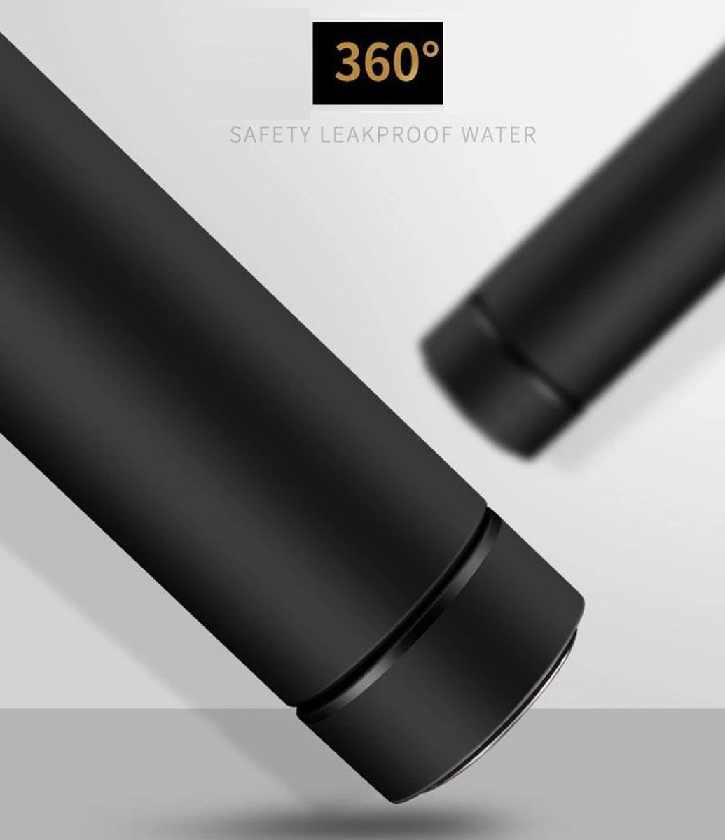 Thermosfles 500 ml - Met thee filter - Mat Zwart Thermosfles 500 Ml - Met Thee Filter - Mat Zwart -Bol Waterkoker Winkel