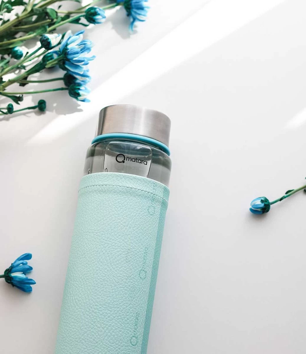 Duurzame Waterfles - Glas - Glazen Drinkfles - 550ml - Inclusief Sleeve - Mint Groen Duurzame Waterfles - Glas - Glazen Drinkfles - 550ml - Inclusief Sleeve - Mint Groen -Bol Waterkoker Winkel 1037x1200 4