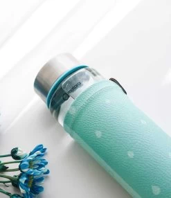 Duurzame Waterfles - Glas - Glazen Drinkfles - 550ml - Inclusief Sleeve - Mint Groen 8 Duurzame Waterfles - Glas - Glazen Drinkfles - 550ml - Inclusief Sleeve - Mint Groen -Bol Waterkoker Winkel 1037x1200 6