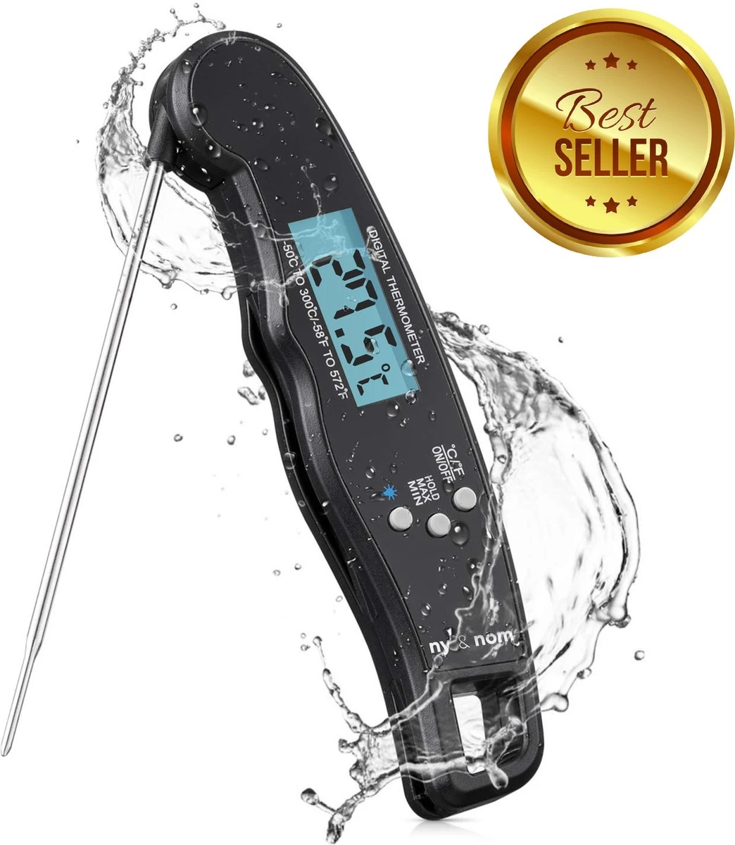 Premium digitale keuken thermometer met flashlight- vleesthermometer - kookthermometer - bbq thermometer - suikerthermometer met hold functie Premium Digitale Keuken Thermometer Met Flashlight- Vleesthermometer - Kookthermometer - Bbq Thermometer - Suikerthermometer Met Hold Functie -Bol Waterkoker Winkel