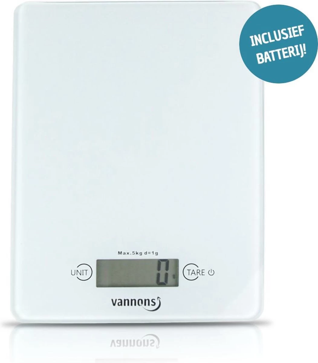 Vannons - Keukenweegschaal - Keukenweegschaal Digitaal - Precisie Weegschaal tot 5 kilo - Glas - Wit Vannons - Keukenweegschaal - Keukenweegschaal Digitaal - Precisie Weegschaal Tot 5 Kilo - Glas - Wit -Bol Waterkoker Winkel 1052x1200 1