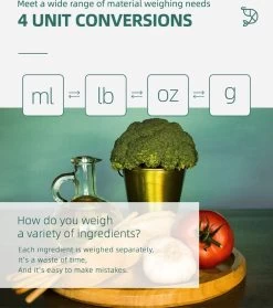 Smart Nutrition Scale - Keukenweegschaal - Digitaal & Bluetooth - APP Voor Android En IOS - Maximum Capaciteit 5 KG -Bol Waterkoker Winkel 1062x1200