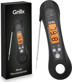 GrillX Vleesthermometer - BBQ Thermometer Digitaal - Keukenthermometer Draadloos - Kernthermometer - Voedselthermometer
