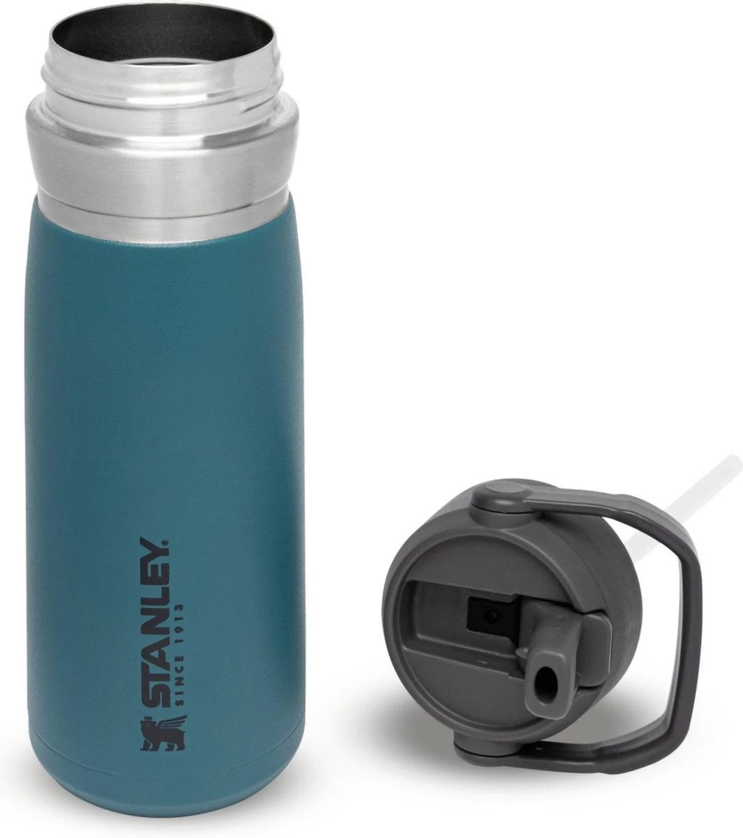 Stanley The IceFlow™ Flip Straw Water Bottle 0,65L - Thermosfles - Lagoon Stanley The IceFlow™ Flip Straw Water Bottle 0,65L - Thermosfles - Lagoon -Bol Waterkoker Winkel