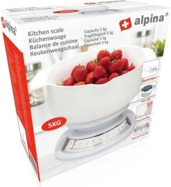 Alpina - Keukenweegschaal - Analoog - 5 KG - Met Kom - Wit -Bol Waterkoker Winkel 1100x1200 1