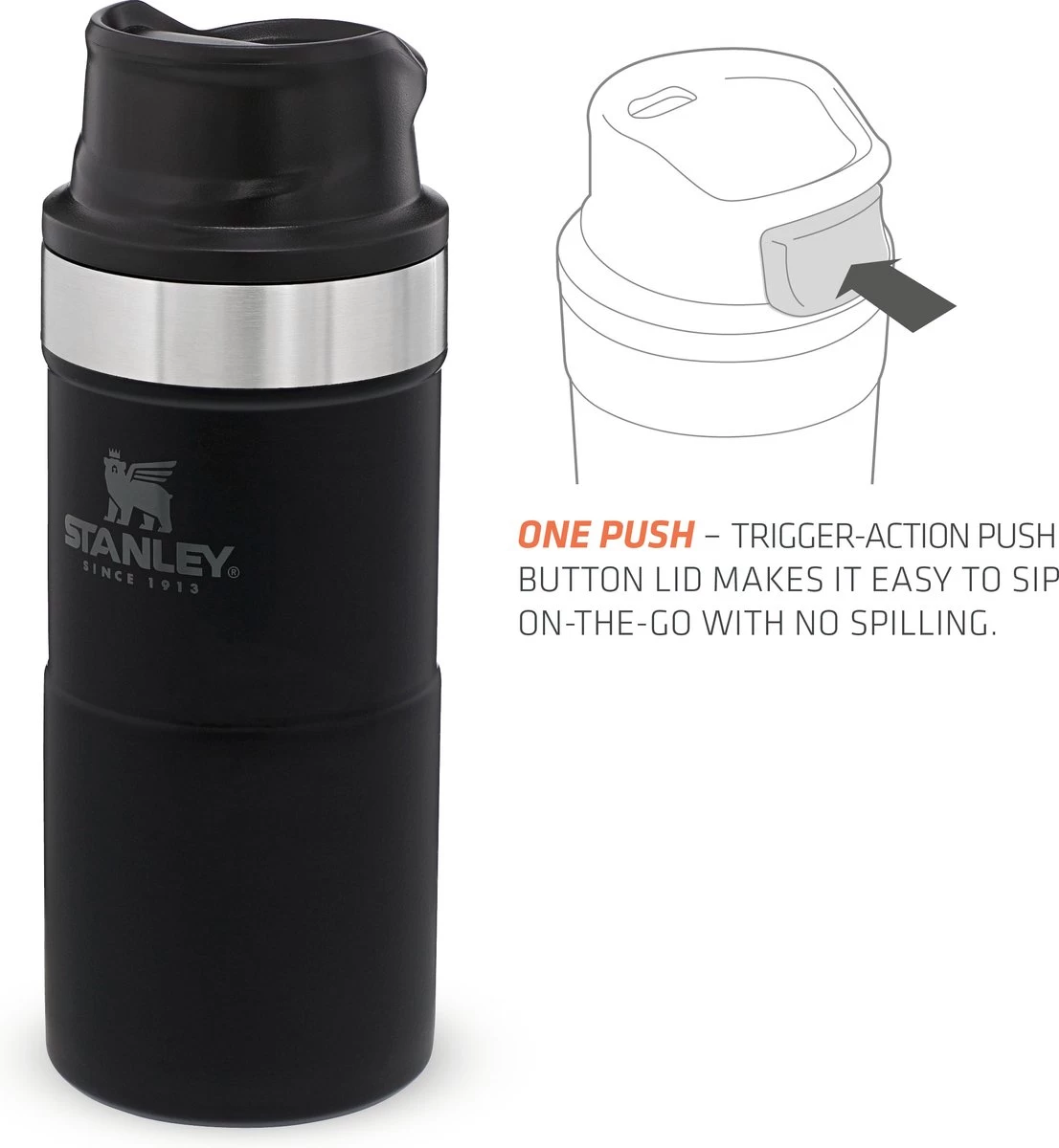 Stanley Trigger-Action Travel Mug 0.47L - thermosfles - Matt Black Stanley Trigger-Action Travel Mug 0.47L - Thermosfles - Matt Black -Bol Waterkoker Winkel 1106x1200 1