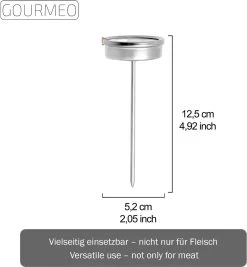 GOURMEO® 2-in-1 Vleesthermometer (vlees En Oventemperatuur) Van Roestvrij Staal Met Gaarpuntweergave, Braadthermometer, Grillthermometer, Oventhermometer -Bol Waterkoker Winkel 1111x1200 4
