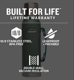 Stanley The Legendary Classic Bottle 1,00L - Thermosfles - Matte Black 16 Stanley The Legendary Classic Bottle 1,00L - Thermosfles - Matte Black -Bol Waterkoker Winkel 1113x1200 3