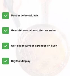 Lynnz® Digitale Suikerthermometer - Ook Voor Vlees In Bbq Of Oven - Kernthermometer - Vleesthermometer - Oven - Thermometer Koken - Bbq Accesoires - Draadloos -Bol Waterkoker Winkel 1117x1200