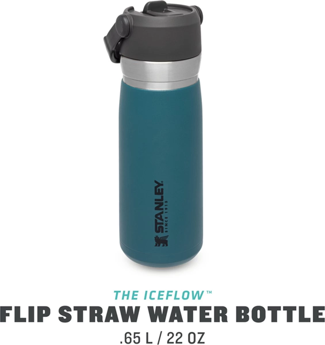 Stanley The IceFlow™ Flip Straw Water Bottle 0,65L - Thermosfles - Lagoon Stanley The IceFlow™ Flip Straw Water Bottle 0,65L - Thermosfles - Lagoon -Bol Waterkoker Winkel