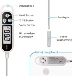 Merkloos Digitale Thermometer Voor Keuken – Keukenthermometer – Tot 300 Graden -Bol Waterkoker Winkel 1147x1200