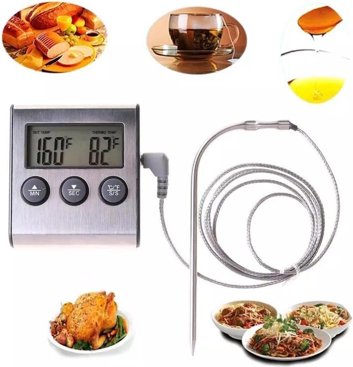 2-in-1 Magnetische Digitale Kern Thermometer Met Keuken Timer Alarm -0-250 Graden Celcius - Magnetische Vloeistof/Vlees Temperatuurmeter Met Meetsonde Draad & Kook Timer 2-in-1 Magnetische Digitale Kern Thermometer Met Keuken Timer Alarm -0-250 Graden Celcius - Magnetische Vloeistof/Vlees Temperatuurmeter Met Meetsonde Draad & Kook Timer -Bol Waterkoker Winkel 1156x1200 12