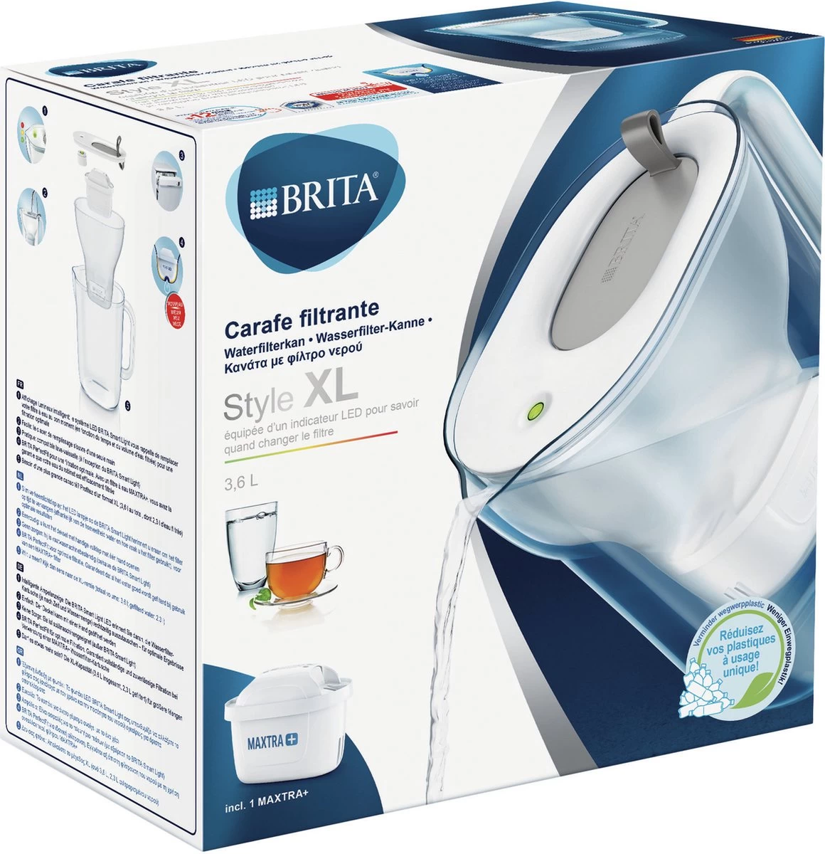 BRITA - Waterfilterkan Style XL - Grijs - 3,5L BRITA - Waterfilterkan Style XL - Grijs - 3,5L -Bol Waterkoker Winkel 1160x1200 1