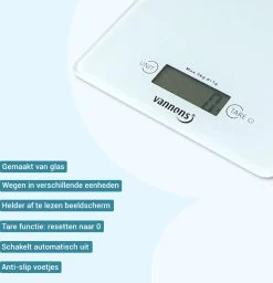 Vannons - Keukenweegschaal - Keukenweegschaal Digitaal - Precisie Weegschaal Tot 5 Kilo - Glas - Wit 4 Vannons - Keukenweegschaal - Keukenweegschaal Digitaal - Precisie Weegschaal Tot 5 Kilo - Glas - Wit -Bol Waterkoker Winkel 1160x1200 2