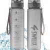 Swilix ® Drinkfles - 1 Liter - Drinkfles Met Tijdmarkering - Grijs