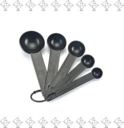 Merkloos EPIN Maatlepel Set 5-delig - Maatlepel - Zwart