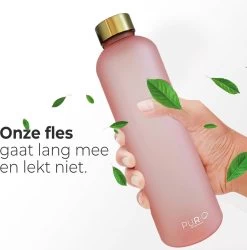 Innovaland Luxe Motivatie Waterfles Roze 1 Liter Drinkfles - BPA Vrij - Volwassenen - Kinderen - Cadeau - Fitnes- Geschenk - Cadeautjes -Bol Waterkoker Winkel 1187x1200 3