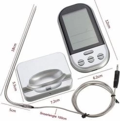 Wireless Vlees Thermometer Digitaal BBQ Thermometer Draadloos - Kernthermometer - Oventhermometer - Barbecue Thermometer - Ingestelde Temperaturen Vlees - Rund, Kip, Vis, Vleesthermometers - Suikerthermometer – Kookthermometer - Keukenthermometer -Bol Waterkoker Winkel 1190x1200 5