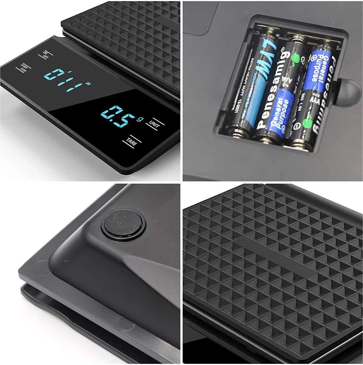 IMTEX - Keukenweegschaal - Koffie Scale - met Timer - LED Scherm - 3000 gram - 3 kilo - Zwart IMTEX - Keukenweegschaal - Koffie Scale - Met Timer - LED Scherm - 3000 Gram - 3 Kilo - Zwart -Bol Waterkoker Winkel 1194x1200 6