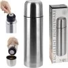 Excellent Basis Thermoskan | Isolatiekan Bullet 0.75 Ltr | Roestvrijstale Drinkbeker | Zilver