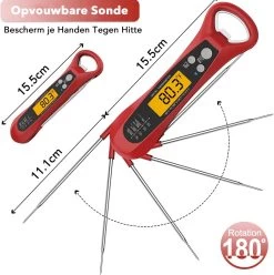 DOWO® - Digitale Thermometer – Oventhermometer – Suikerthermometer Digitaal – Kernthermometer – Keukenthermometer – Voedselthermometer – Thermometer Ook Geschikt Als Voor Vlees, BBQ, Oven -Bol Waterkoker Winkel 1197x1200 2