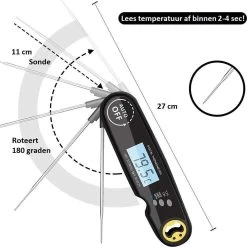 Nauwkeurige Keukenthermometer Met Ophangmagneet – Waterdicht - Digitale BBQ Thermometer - Vleesthermometer Keuken - Kernthermometer - Temperatuur Range -50 °C Tot 300°C - Qwality4u -Bol Waterkoker Winkel 1198x1200 7