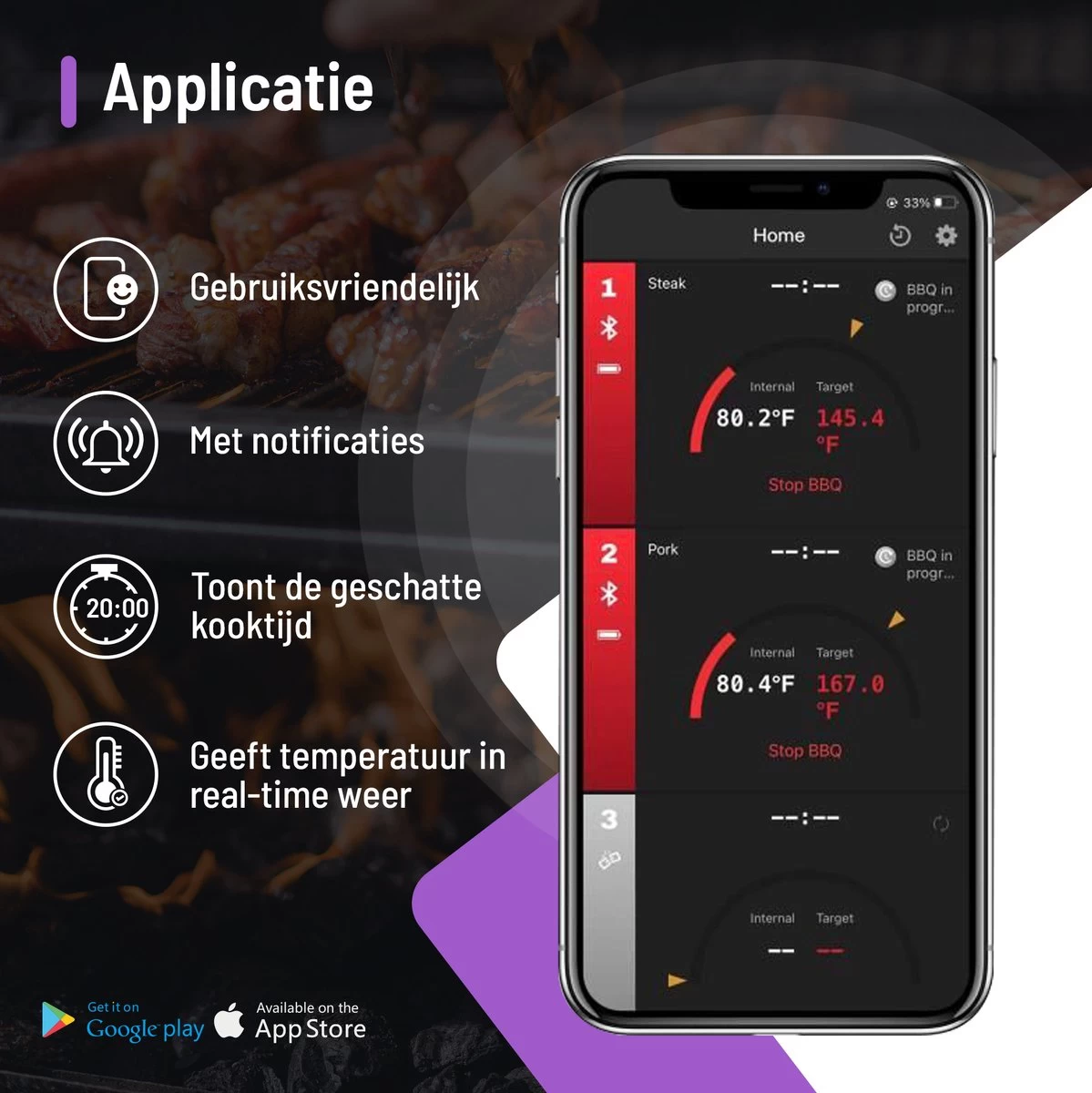 ROYAL CARNIVORE® | Draadloze BBQ thermometer | Barbecue vleesthermometer | Kernthermometer | Bluetooth met App ROYAL CARNIVORE® | Draadloze BBQ Thermometer | Barbecue Vleesthermometer | Kernthermometer | Bluetooth Met App -Bol Waterkoker Winkel 1199x1200 7