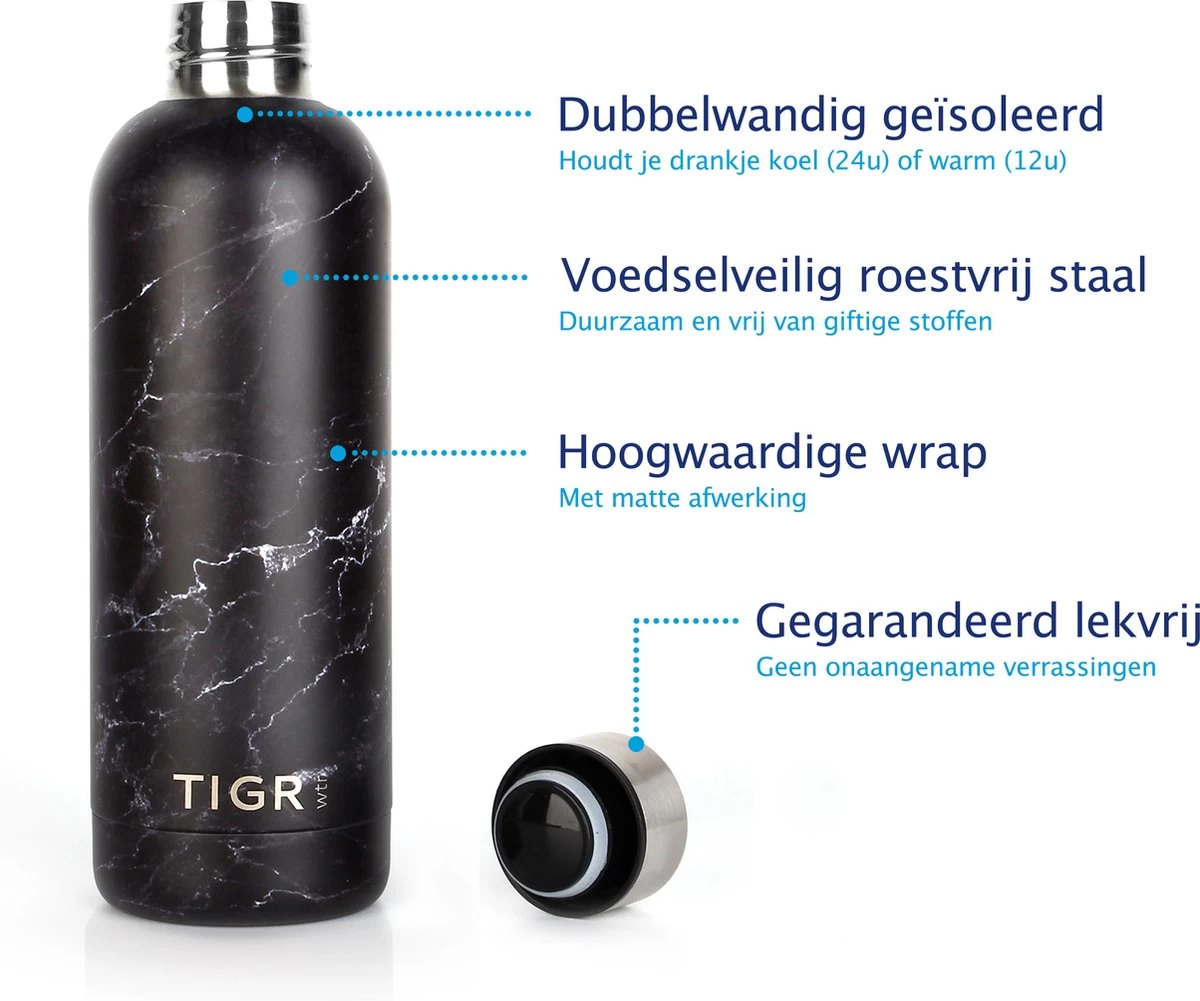 TIGR The Combo - Voordeelset Minimalist Thermosfles en Cup Warmhoudbeker - 500ml - Zwart marmer TIGR The Combo - Voordeelset Minimalist Thermosfles En Cup Warmhoudbeker - 500ml - Zwart Marmer -Bol Waterkoker Winkel 1200x1001 6
