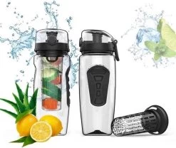 Merkloos Waterfles Met Fruit Infuser - 900ml- 100% BPA Vrij - Zwart - Sportfles - Detox Waterfles-Waterfles Met Fruit Filter -Bol Waterkoker Winkel 1200x1012 2