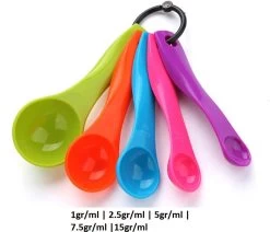 Merkloos EPIN | Maat Lepel Set 5 Delen | Multicolor | Keuken Gerei