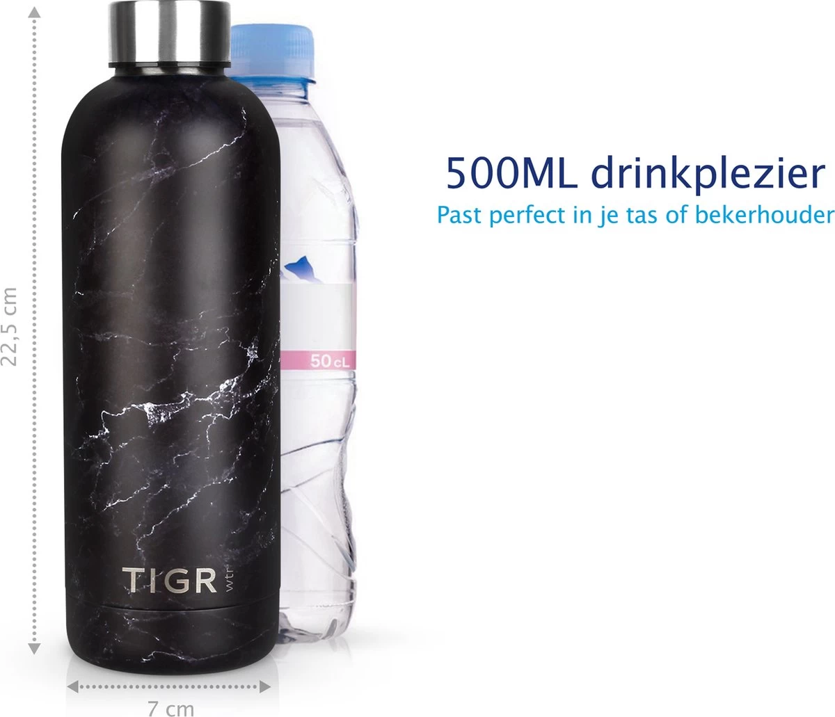 TIGR The Combo - Voordeelset Minimalist Thermosfles en Cup Warmhoudbeker - 500ml - Zwart marmer TIGR The Combo - Voordeelset Minimalist Thermosfles En Cup Warmhoudbeker - 500ml - Zwart Marmer -Bol Waterkoker Winkel