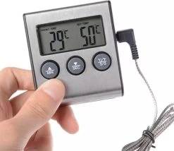 *** Digitale Keukenthermometer - Vleesthermometer- Braad Thermometer/timer - Met Timer Functie -20 °C Tot 250 °C- Incl. Timer, Warmte Alarm - Van Heble® *** -Bol Waterkoker Winkel 1200x1040 2