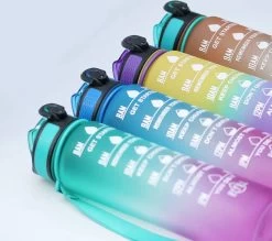 Merkloos Drinkfles – Luxe Drinkfles Met Rietje – Waterfles 1 Liter – Water Bottle – Motivatie Waterfles Met Tijdmarkeringen -Bol Waterkoker Winkel 1200x1065 1