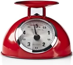 Nedis Keukenweegschaal - Analoog - Roestvrij Staal - Verwijderbare Kom - Rood -Bol Waterkoker Winkel 1200x1085 2