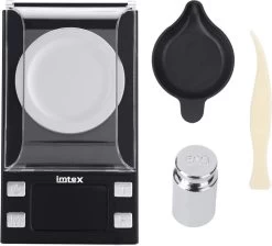 Imtex Precisieweegschaal 50 G / 0,001 Gram - Milligram-Weegschaal - Zakweegschaal - Laboratoriumweegschaal Met LCD-Display - Brievenweegschaal - Professionele Digitale Weegschaal - Goudweegschaal - Zwart -Bol Waterkoker Winkel 1200x1086 1