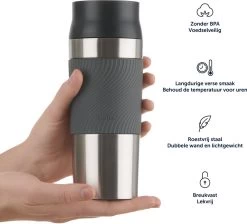 Blumtal Thermosbeker Classic - Lekvrij, BPA-Vrij En Vaatwasserbestendig - Hoge Kwaliteit Thermosfles Met Quick-Press Sluiting - Travel Mug 350 Ml - Roze -Bol Waterkoker Winkel 1200x1089