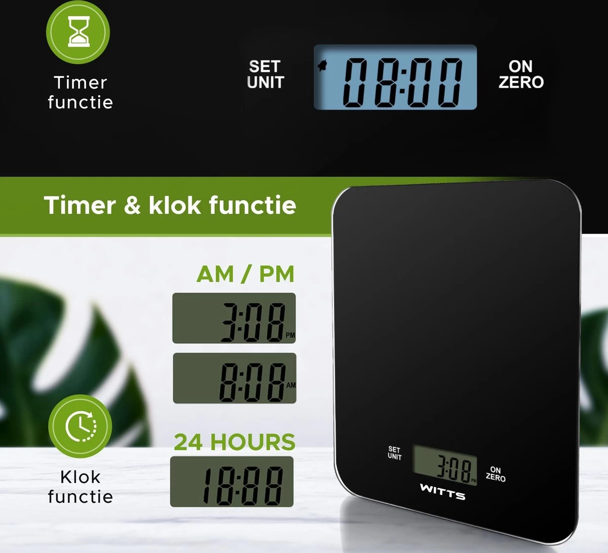 Witts Digitale Precisie Keuken Weegschaal – 1gr tot 15 kg – Tarra Functie – Elektrisch – Zwart Witts Digitale Precisie Keuken Weegschaal – 1gr Tot 15 Kg – Tarra Functie – Elektrisch – Zwart -Bol Waterkoker Winkel