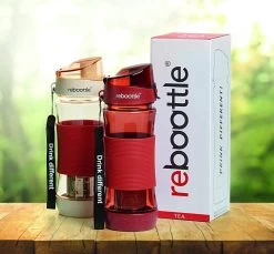 Reboottle - Tea - Drinkfles Met Theefilter - Thee Infuser - Theefles - 450ml - Beige/Rood -Bol Waterkoker Winkel 1200x1112 4