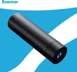 Exomar® Slimme Thermosfles Met LCD Temperatuur Display - Curver Isolatiefles 500 ML - Matte Finish - Thermosbeker - Isoleerfles - Dubbelwandige Thermosfles - Thermoskan - Travel Mug - Bidon Drinkfles - Drinkflessen - RVS - Koffiebeker - Smart Thermos -Bol Waterkoker Winkel 1200x1114