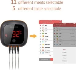Inkbird IBT-4XS Bluetooth Thermometer - Keukenthermometer - Oplaadbare Accu -Bol Waterkoker Winkel 1200x1114 3