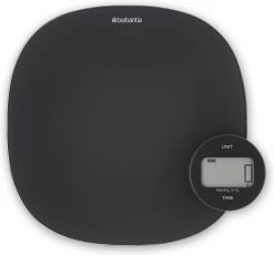 Brabantia Tasty+ Keukenweegschaal Digitaal - Geen Batterij Nodig - Dark Grey -Bol Waterkoker Winkel 1200x1117