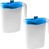 2x Waterkannen/sapkannen Met Blauwe Deksel 1,5 Liter 9 X 21 X 23 Cm Kunststof - Compact Formaat Schenkkannen Die In De Koelkastdeur Past - Sapkannen/waterkannen/schenkkannen/limonadekannen -Bol Waterkoker Winkel 1200x1123 1