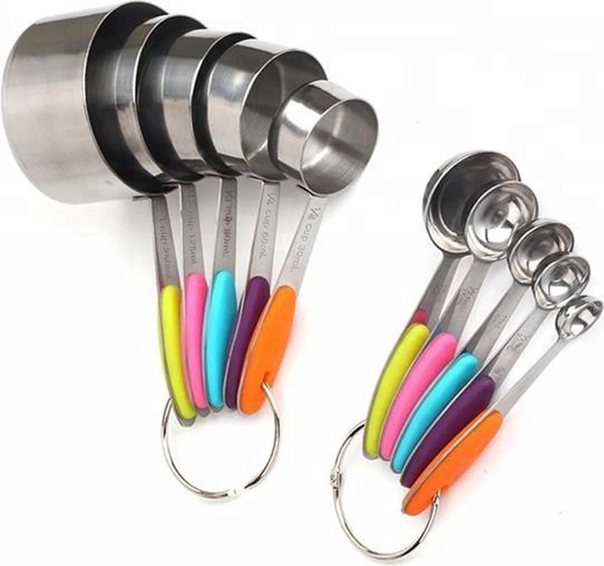 10-Delige Maatbeker & Maatlepel Set - Meetlepels Maatcups - Measuring Cups Spoons - Maatschepjes & Bekers - Grammen & ML Afwegen - Kleuren 10-Delige Maatbeker & Maatlepel Set - Meetlepels Maatcups - Measuring Cups Spoons - Maatschepjes & Bekers - Grammen & ML Afwegen - Kleuren -Bol Waterkoker Winkel 1200x1124 2