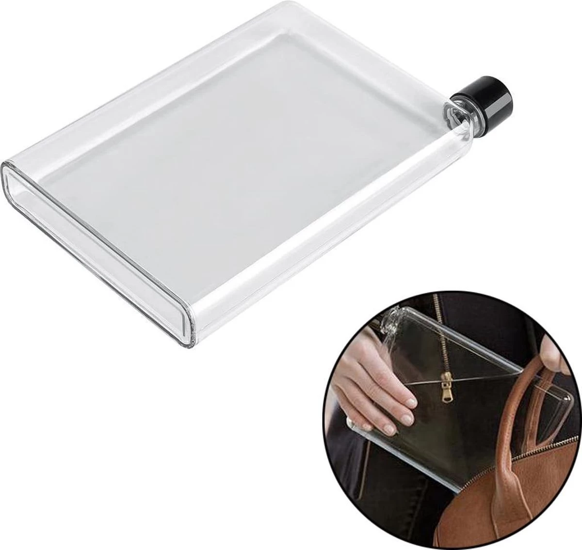 Waterfles Plat – Transparant – Minimalistisch Uiterlijk - Gemakkelijk Mee te Nemen - Inhoud 420 milliliter – 20 x 14,8 cm Waterfles Plat – Transparant – Minimalistisch Uiterlijk - Gemakkelijk Mee Te Nemen - Inhoud 420 Milliliter – 20 X 14,8 Cm -Bol Waterkoker Winkel 1200x1135 2