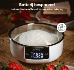 Adler Keukenweegschaal - Tot 5 Kg - Keukenweegschaal Digitaal - Met Kom -Bol Waterkoker Winkel 1200x1142 3