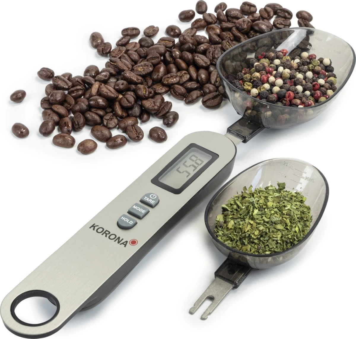 Korona EVA - digitale lepel weegschaal - tot 0,1 gram nauwkeurig Korona EVA - Digitale Lepel Weegschaal - Tot 0,1 Gram Nauwkeurig -Bol Waterkoker Winkel 1200x1142 4