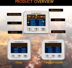 Aigostar 2-in-1 Magnetische Digitale Kern Thermometer Met Keuken Timer Alarm -0-250 Graden Celcius - Magnetische Vloeistof/Vlees Temperatuurmeter Met Meetsonde Draad & Kook Timer -Bol Waterkoker Winkel 1200x1142 6