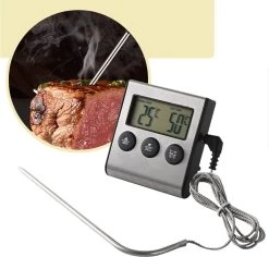 Lynnz® Digitale Thermometer Met Draad - Kernthermometer - Bbq Accesoires - Suikerthermometer - Vleesthermometer - Oventhermometer - Digitaal